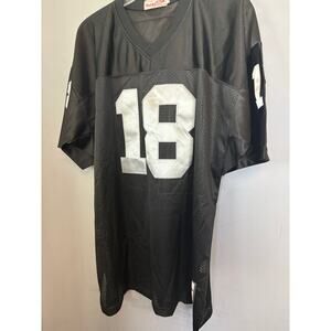 Mitchell & Ness Randy Moss #18 Raiders Authentic Jersey USA Made Black Size 52
